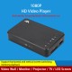 Mini Full HD Multimedia Player Horizontal Vertical Screen 1080p Usb External Hdd Media Player Black US Plug