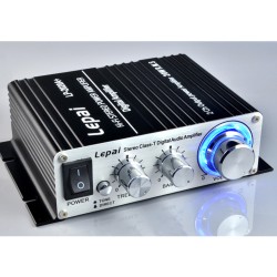 Mini Power Amplifier LP 2020A Digital Amplifier Class D High Quality Amplifier Black + British standard 3A power supply