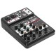 Portable Bluetooth-compatible 4-channel Audio  Mixer Sound Mixing Console Usb Interface C4 Mixer For Stage Performances Network Anchors Music Creation U.S. plug