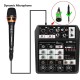 Portable Bluetooth-compatible 4-channel Audio  Mixer Sound Mixing Console Usb Interface C4 Mixer For Stage Performances Network Anchors Music Creation U.S. plug