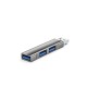 3-Port USB3.0 Hub Compact Portable In-line USB Hub Extensions Adapter USB Splitter Grey