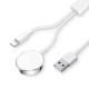 3-in-1 Magnetic Suction Wireless  Charger Usb Male Input Interface For Iwatch Iphone Two-in-one metal