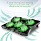 5 Fans Gaming Laptop Cooling Pad for 12"-17" Laptops with LED Lights Dual USB Ports Adjustable Height at 1400 RPM green