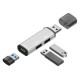 Aluminum Alloy Usb  Hub Splitter 3 Port Usb 2.0 Usb 3.0 High-speed Universal Multiport Hub Computer Notebook Usb Port Extender silver