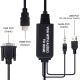 Connector  Cable VGA To Hdmi-compatible Converter One-way With Audio 1.5m Black