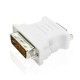 DVI-I 24+5 Pin Dvi To Vga Male To Female Video Converter Adapter For Pc Laptop For Graphics Cards White