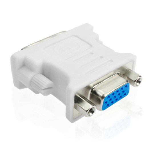 DVI-I 24+5 Pin Dvi To Vga Male To Female Video Converter Adapter For Pc Laptop For Graphics Cards White