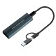 Dual Protocol Hard Disk Box M.2 NVME/SATA NGFF SATA Type-c Mobile External Drive Case Adapter Striped