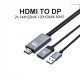 Metal Hdmi-compatible To Dp Female + Usb Power Supply Line 8k 30hz Adapter  Cable Silver