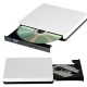 Portable Optical  Drive External Usb 3.0 Dvd Rw Cd Burner Reader Player Tray Compatible For Pc Laptop White