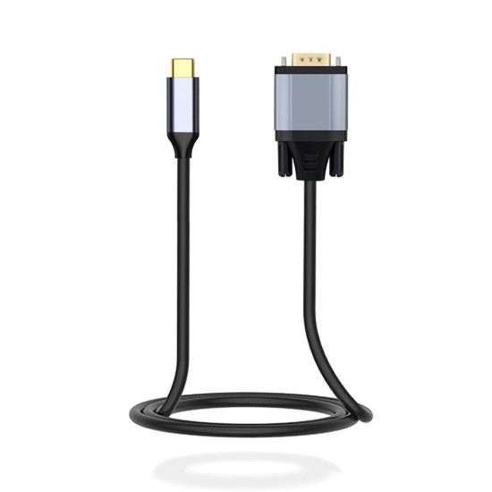 Type-c To Vga Conversion Cable Usb3.1 Usb C To Vga Adapter Line Dark Grey