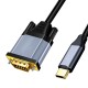 Type-c To Vga Conversion Cable Usb3.1 Usb C To Vga Adapter Line Dark Grey