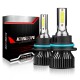 1 Pair Aluminum Car  Led  Headlight Ip68 Waterproof Heatproof 6000k 12000/min Cob Bulbs 9004/HB1