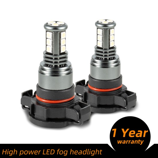 1 Pair Aluminum Car Led High-brightness Fog Lamp Headlights Waterproof Fog Lights H16/5202