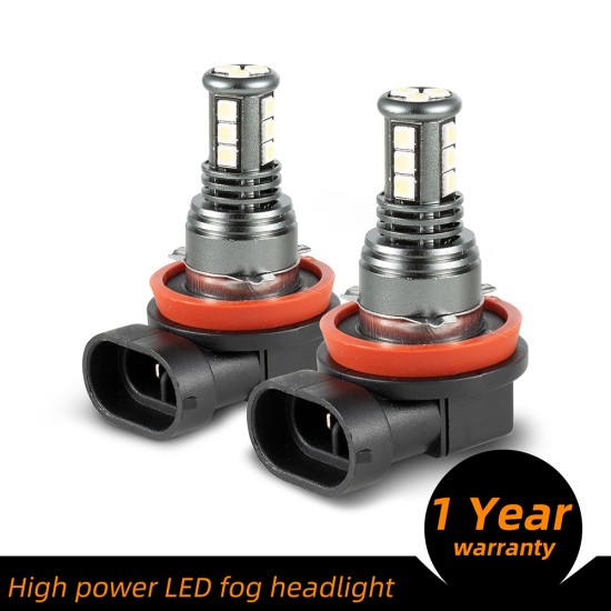 1 Pair Aluminum Car Led High-brightness Fog Lamp Headlights Waterproof Fog Lights H8/H9/H11