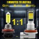 1 Pair Aluminum Car V6 High-brightness Dual-color Fog Lamp Car Light H11