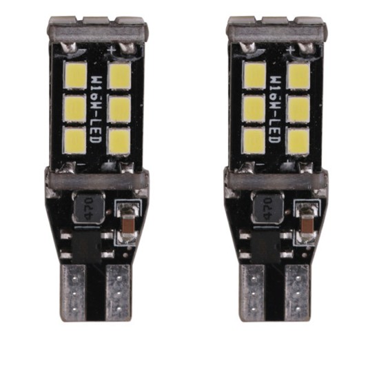 1 Pair Car Turn Signal Led Reversing Light T15 2835 15smd Decoding Constant Current High-brightness Lamp white light