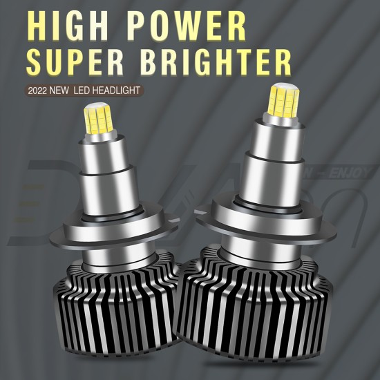 1 Pair Metal Car Headlight Bulbs G12 8 Sides 360 Degree H4 H7 9005 Led Car Lamp Universal