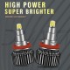 1 Pair Metal Car Headlight Bulbs G12 8 Sides 360 Degree H4 H7 9005 Led Car Lamp Universal