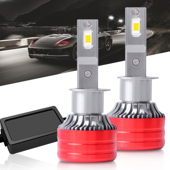 1 Pair Metal F5 Car Led Headlight Shock-proof Waterproof Head-lamp Bulb Modified Accessories H1