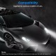 1 Pair Of H1 Car Led  Headlight Ip68 Waterproof Super Bright Low Power Consumption Top Chip 100w 6500k High Low Beam Fog Light black+silver