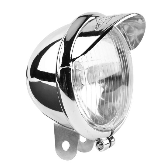 12v Universal Chrome Color ABS Motorcycle Fog Lights Headlight Lamp 1 pair