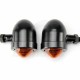 1pair Metal Motorcycle Turn Signal Lights Steering Lights black