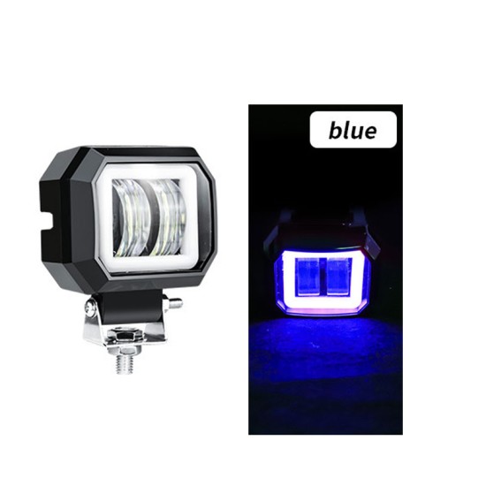 2 Pack3 Inch 20w Offroad Led Work Light Waterproof 12v 24v Suv Atv Truck Motor Headlights 4x4 Car Led Ice blue circle