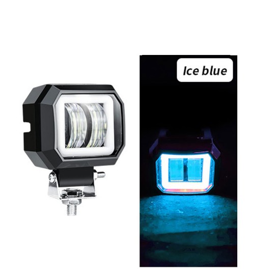 2 Pack3 Inch 20w Offroad Led Work Light Waterproof 12v 24v Suv Atv Truck Motor Headlights 4x4 Car Led Ice blue circle