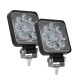 2PCS 10-30V 6000K 48W Car LED Light Mini 3 inch Nine beads Square Lamp Off-road Car Headlights