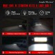 2PCS 7Inch LED Light Bar Marker Lights 240W 24000LM 3000K+6000K Led Driving Lights Fog Lights Amber light + white light