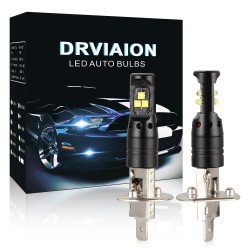 2PCS H1 80W 6500K Super Bright LED Fog Light Bulb Car Driving Lamp white light_V5CREE-H1