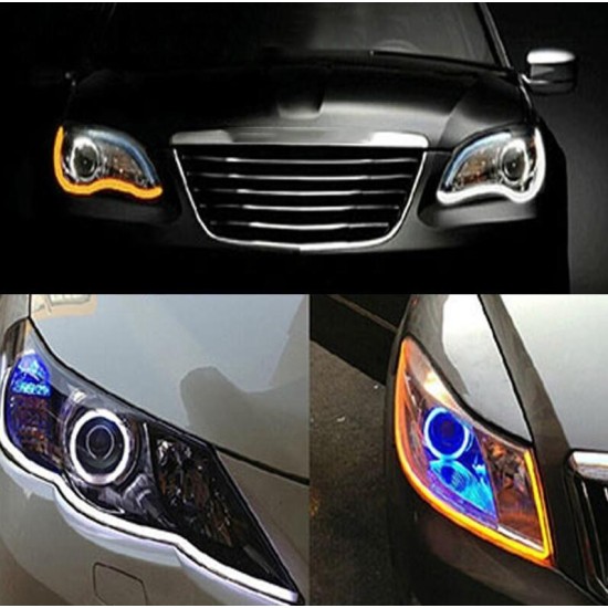 2PCS LED strip car Running light Angel Eyes LED Tube Strip Daytime Running Lights Flexible LED 30CM