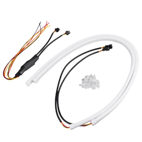 2PCS LED strip car Running light Angel Eyes LED Tube Strip Daytime Running Lights Flexible LED 30CM