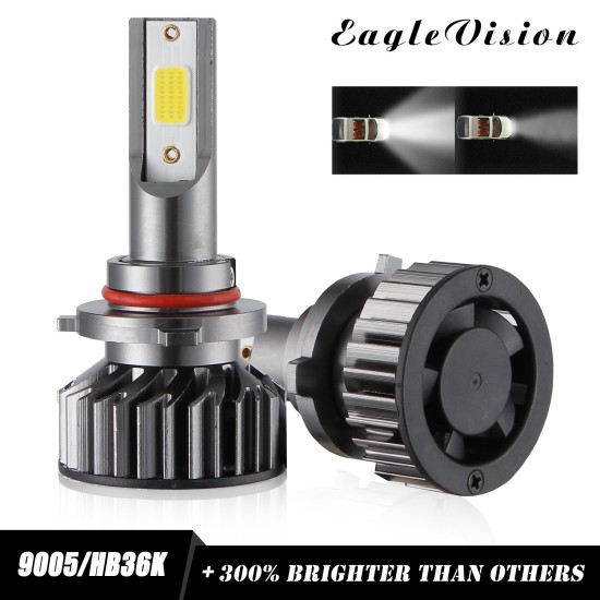 2PCS Mini Car LED Headlight Bulb H1 H7 H8/H9/H11 9005/HB3 9006/HB4 H4/HB2/9003 Hi/Lo 72W 10000LM 6000K Car Headlamp 9005/HB3