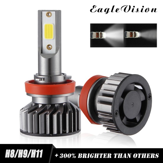 2PCS Mini Car LED Headlight Bulb H1 H7 H8/H9/H11 9005/HB3 9006/HB4 H4/HB2/9003 Hi/Lo 72W 10000LM 6000K Car Headlamp 9006/HB4