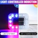 2PCS Strobe Light Warning Light Taillight Truck Lamp  Seven Colors Waterproof for Magnet Switch Solar Energy Anti-Tailing Colorful