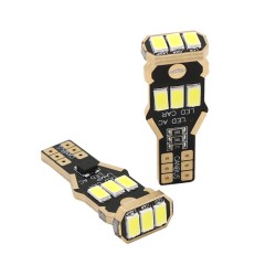 2Pcs Car LED Reversing  Light T15 5730 9smd 5630 9 Lights Decoding Display Width Light White light