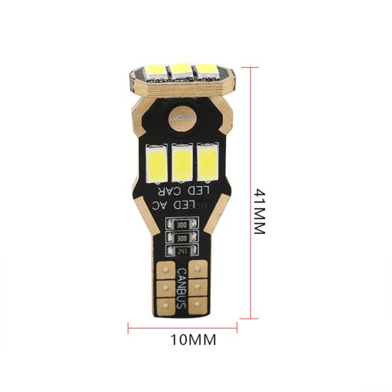 2Pcs Car LED Reversing  Light T15 5730 9smd 5630 9 Lights Decoding Display Width Light White light