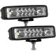 2pcs 6 Inch Aluminum Alloy 48w 60w Car Led  Work  Light Bar Waterproof Fog Lamp Spotlight For Trucks Off Road Atv Utv Golf Cart Trailer black