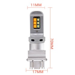 2pcs Car Led Brake Light 2-color Light 12smd 3535 Turn Signal Decoding Anti-stroboscopic Light 1175