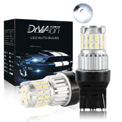 2pcs Fast Heat Dissipation LED Bulb for Car Canbus Waterproof Light 6500K   T20 white light