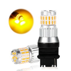 2pcs Fast Heat Dissipation LED Bulb for Car Canbus Waterproof Light 6500K   T25 yellow light