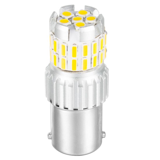 2pcs Fast Heat Disspation Aluminum LED Bulb for Drviaion 1156/1157Canbus Light White light_1157 bay15d p21-5w