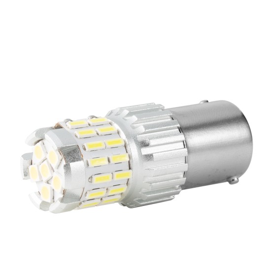 2pcs Fast Heat Disspation Aluminum LED Bulb for Drviaion 1156/1157Canbus Light White light_1157 bay15d p21-5w