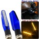 2pcs Turn Signals Motorcycle Accessories Modification Universal Flat 9 Led Turn Signal Lights Black shell/yellow light