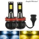 2pcs/set 880/881 9005/9006 H8/H11 5202 Dual Color Truck High Power Headlight Bulb Cool white + amber_H8/H11