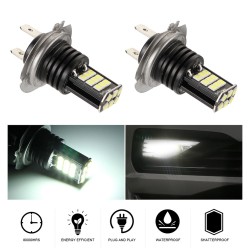 2pcs/set H7 8 Rows 24SMD 6000K High Brightness LED Anti-fog Lights Bulb