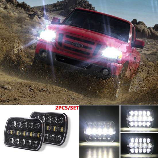 400 W 30000LM 7 inch LED Headlights 5X7/7X6 Led Beam Headlamp Led Headlight Angel Eyes for Jeep Wrangler