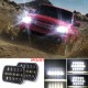 400 W 30000LM 7 inch LED Headlights 5X7/7X6 Led Beam Headlamp Led Headlight Angel Eyes for Jeep Wrangler